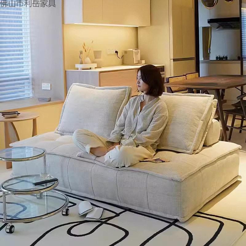皮埃人蒙特沙客厅2024新小900户型现简约双模块布艺豆发腐款块沙