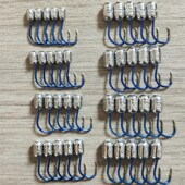 蓝色鬼牙伊势尼泥鳅钩路亚活饵软饵铅头钩倒刺朝天钩翘嘴鳜鱼鲈鱼