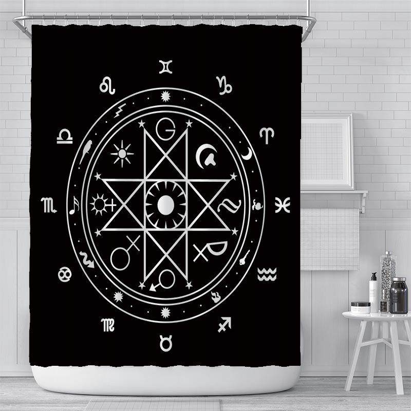 塔罗牌数码印花浴帘防水涤纶浴室帘淋浴帘,纺织面料/辅料/配套,纺织机械配件,淘宝优惠券,粉丝福利购,淘宝优惠卷