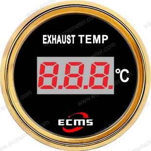 ECP汽车改装 车尾气温度显示仪表工程机械设备尾气排放监测温度表