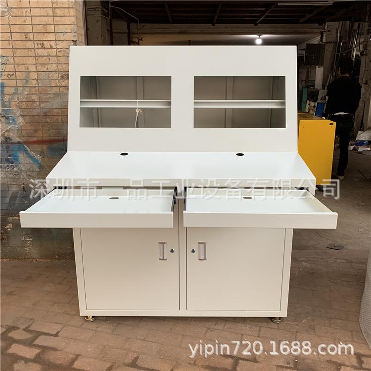 深圳一品PC电脑机柜电脑控制柜车间可移动电脑机柜二联操作台
