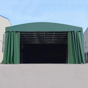 大型推拉雨棚户外夜市摆摊篷移动遮阳棚停车棚伸缩式仓库帐篷蓬布