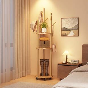 树杈旋转衣帽架落地衣架卧室家用置物架立式衣服架子多层挂衣架