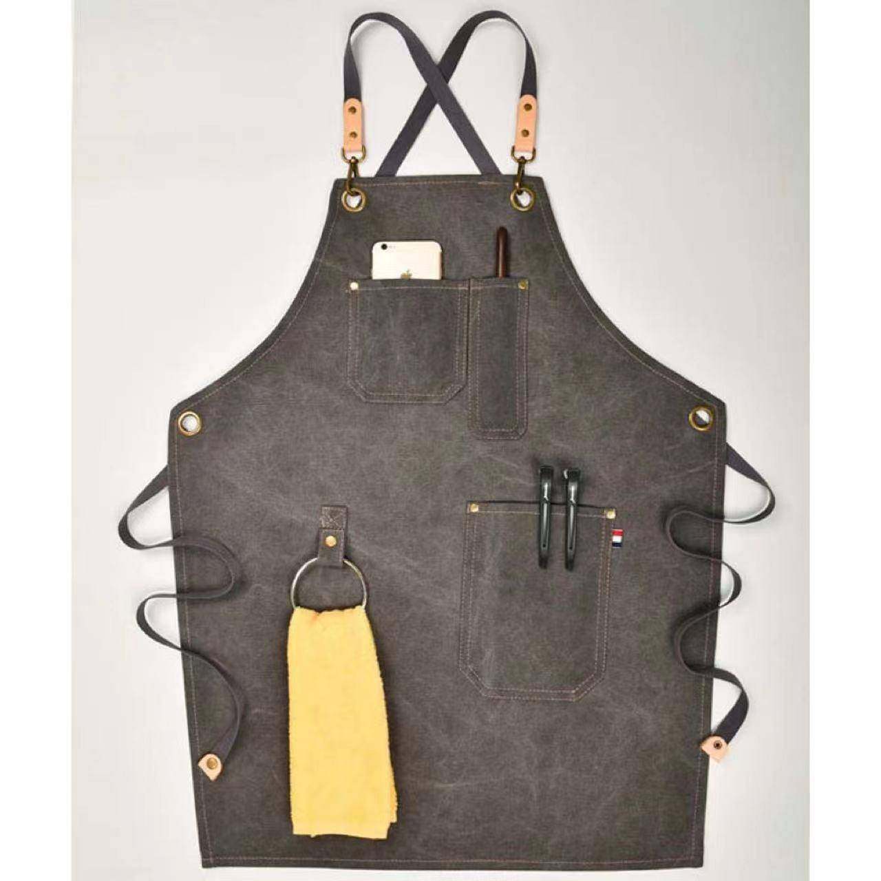 定制多口袋大口袋水洗帆布真皮交叉背带工作围裙定制logo可绣,农用物资,其他肥料,淘宝优惠券,粉丝福利购,淘宝优惠卷