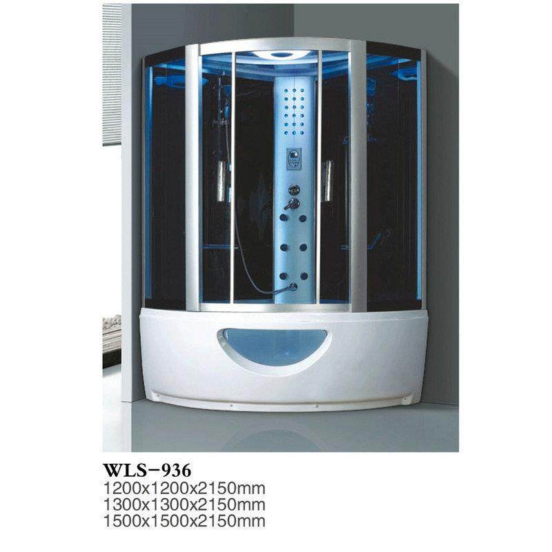 整体淋浴房卫生间带底座免防水移动钢化玻璃浴室一体式蒸汽房936