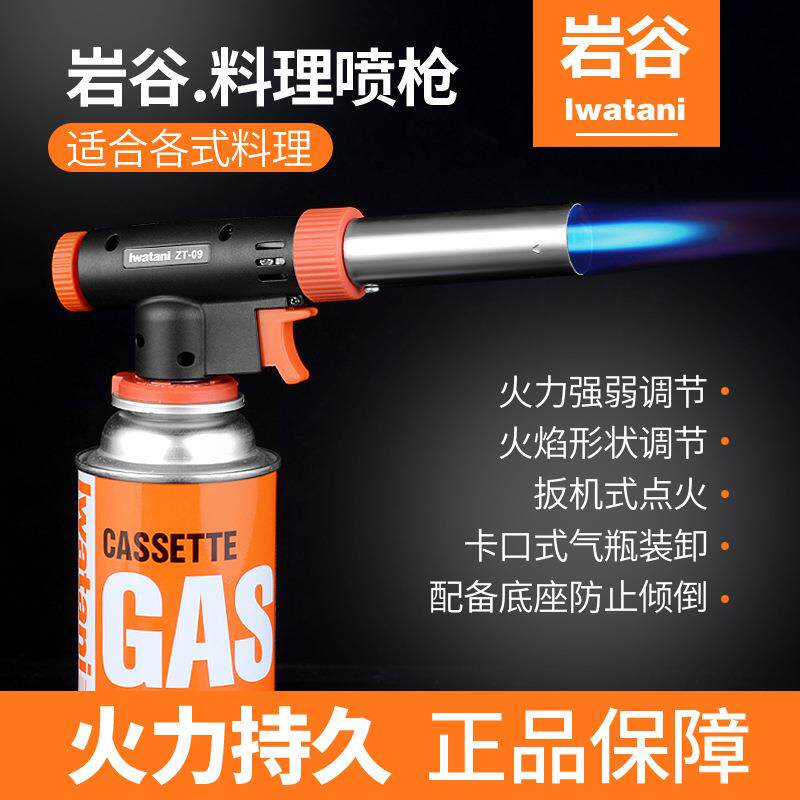 岩谷料理喷枪家用烘焙烧猪毛喷火枪商用烘焙火焰枪烧烤枪火zt-09