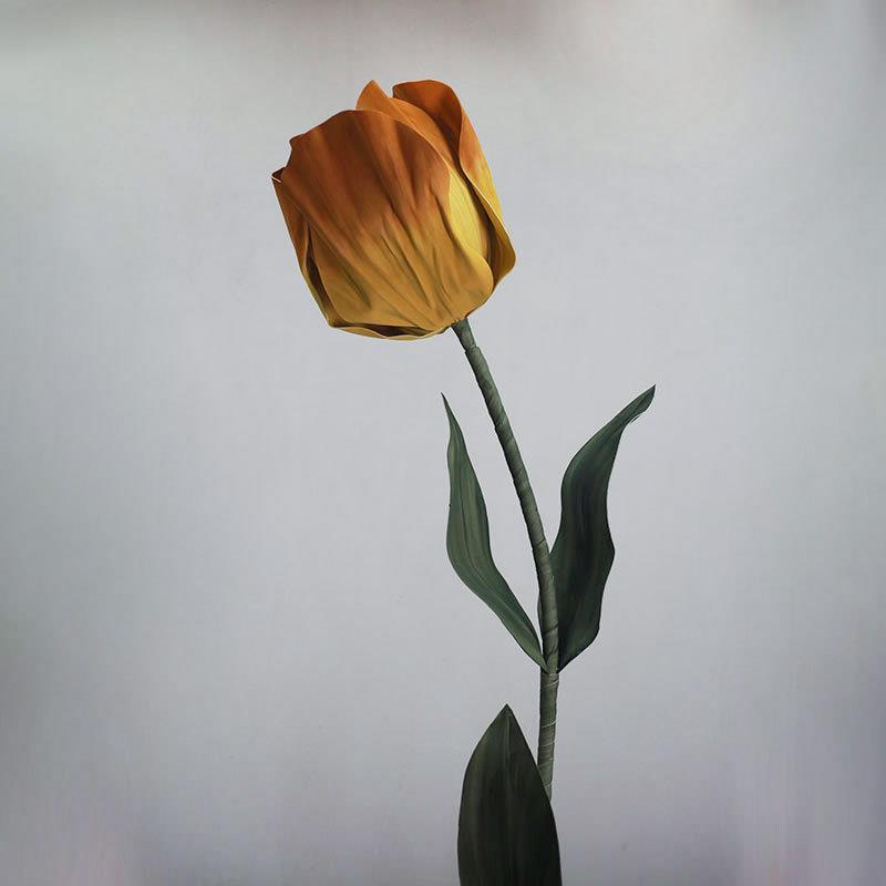 大型婚庆路引道具花橱窗装饰手工成品泡沫花EVA立体纸花郁金香