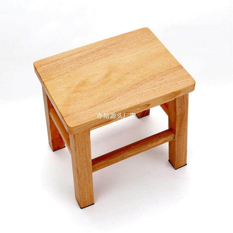 实木小凳子家用成人矮凳实木小方凳木板凳椅子小木凳凉板椅橡胶木