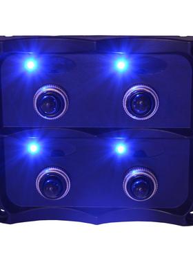 汽车房车组合面板开关4位带led灯防水12-24v改装通用驾驶室配件