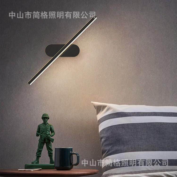 简约led长条壁灯楼梯旋转个性创意装饰壁画灯过道客厅床头北欧灯