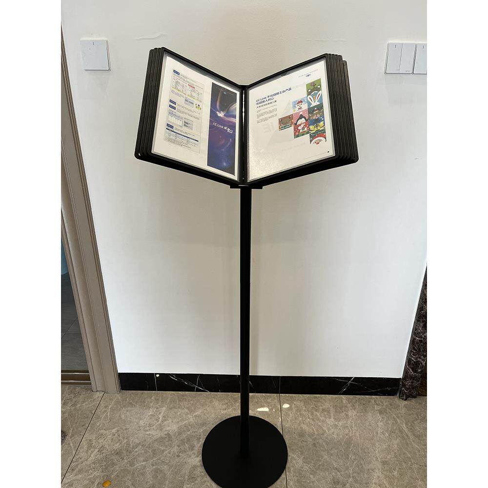 广告立牌落地式展示架宣传架子资料架a4展示牌翻页展示架活页菜谱