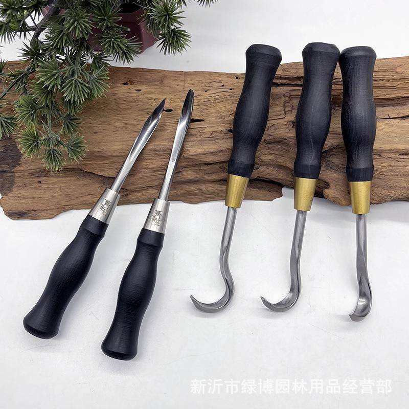 麦斯旺盆景舍利杆拉丝刀挑刀勾刀制作造型工具五把量大从优