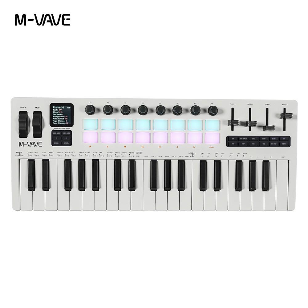37键MIDI键盘合成器内置音源现场演奏移动便携制作电音编曲可充电
