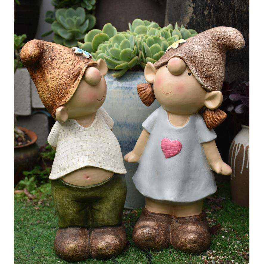 美式乡村小孩仿真卡通人物花园景观庭院别墅户外幼儿园装饰摆件