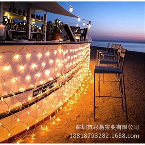 直销4.5*1米LED网灯彩灯闪灯串灯户外防雨护栏绿化草坪墙面灯