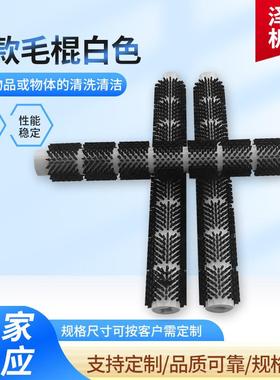 供应白色长款工业毛刷辊清洗除尘机配件清洗机零配件清洁毛刷专用