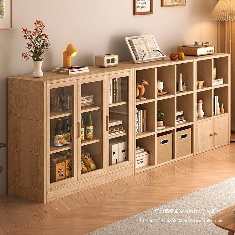 新款全实木储物柜自由组合格子柜书架置物架落地客厅收纳矮柜家用,机械设备,其他机械设备,淘宝优惠券,粉丝福利购,淘宝优惠卷