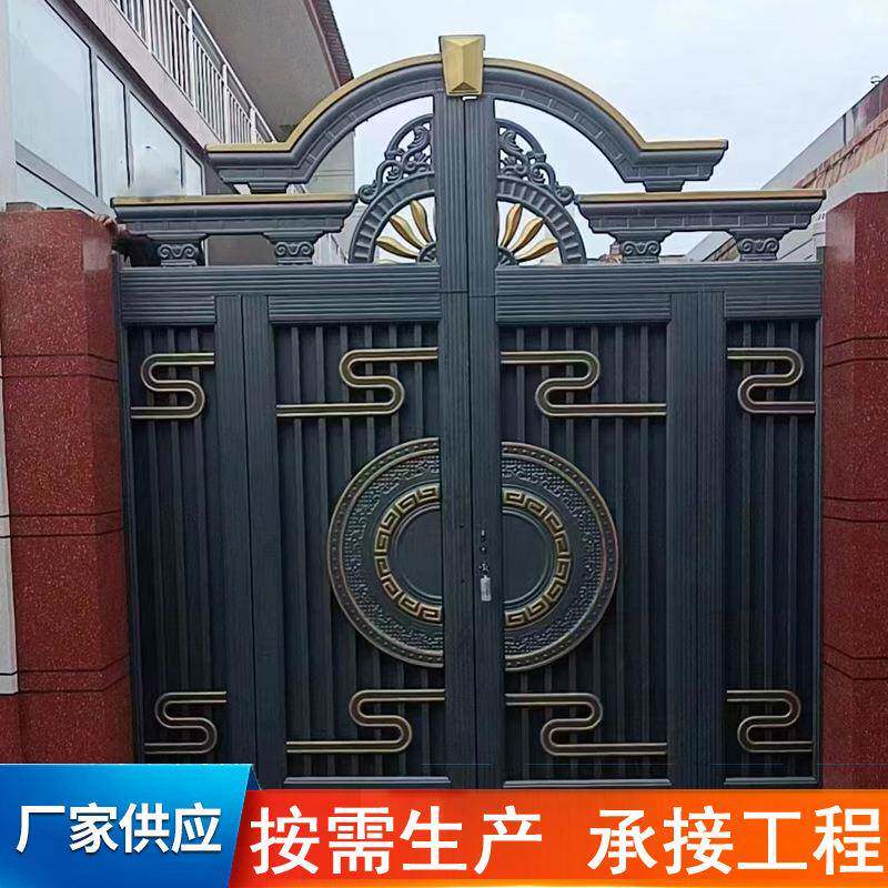 别墅庭院铝合金大门小区院墙铝艺大门平开入户大门双开大门