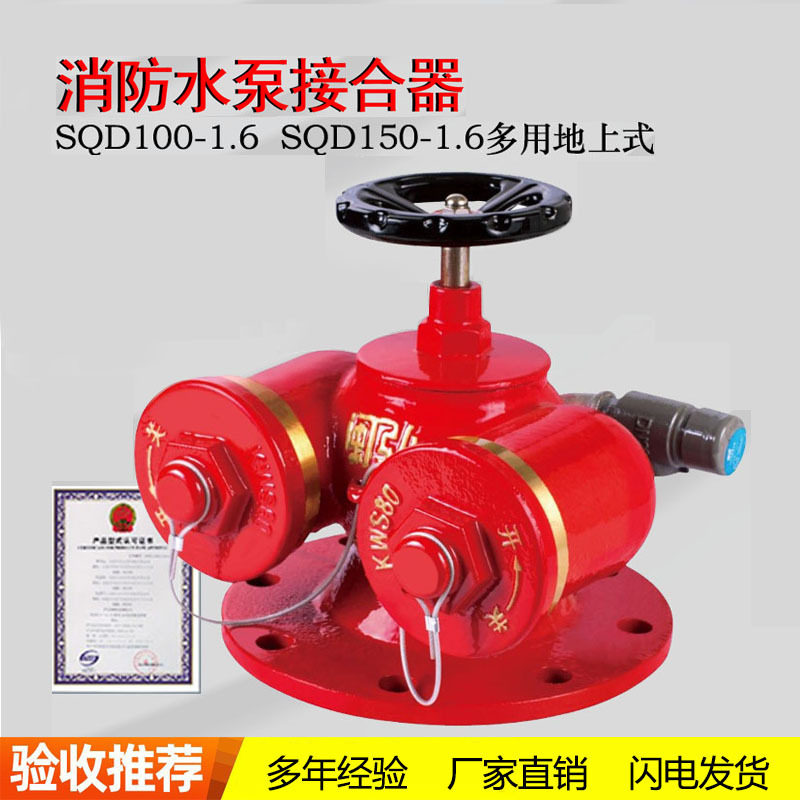 多功能式水泵接合器SQD100地上式水泵接合器墙壁式水泵接合器直销