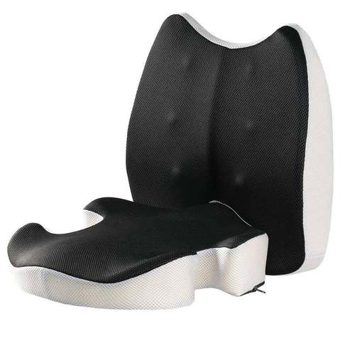 爆款记忆棉坐垫腰靠办公室座椅垫腰靠组合坐垫套装