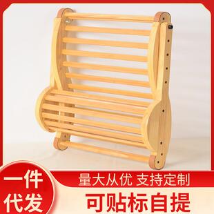 现货木质桑拿靠背可折叠汗蒸房桑拿靠背头枕波浪形桑拿房配件靠背