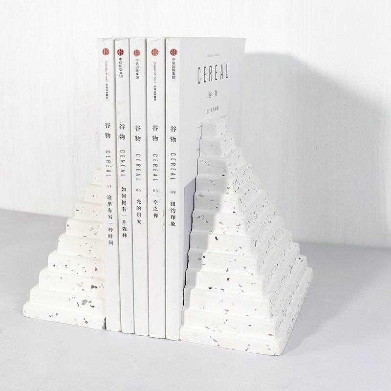 现代简约北欧几何形金字塔水磨石书档样板间书房书桌装饰品摆件,农用物资,其他肥料,淘宝优惠券,粉丝福利购,淘宝优惠卷