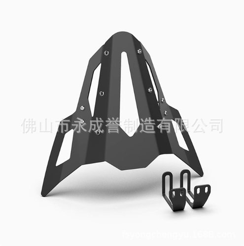 适用无极CU525拿破仑450QJ闪350改装复古头罩小风挡前挡风板配件