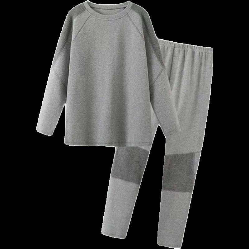男童秋衣卫生裤套装纯棉全棉大童男孩德绒发热衣加绒加厚儿童睡衣