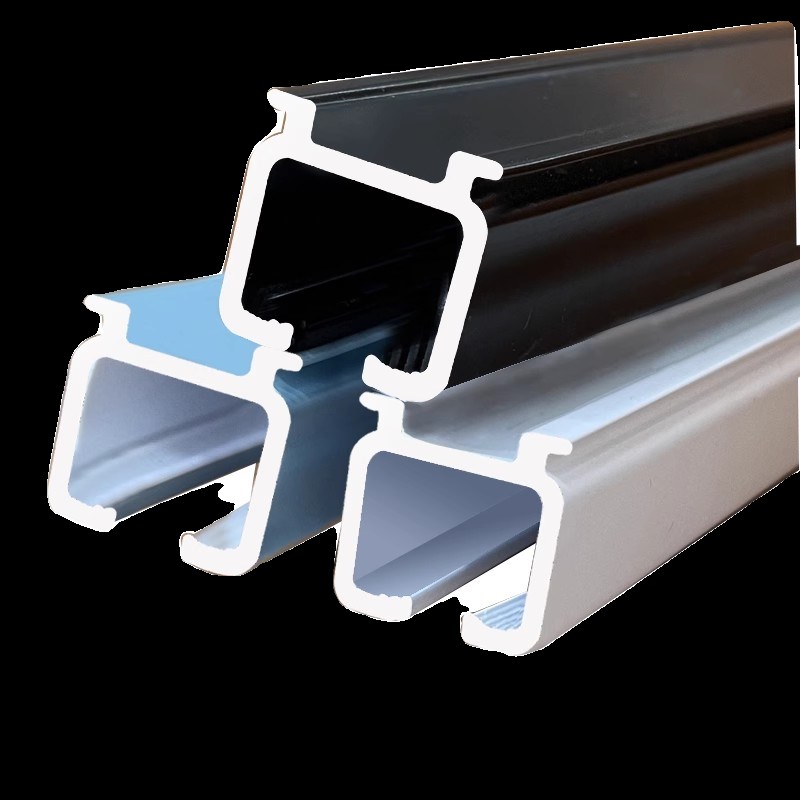 铝合金窗帘轨道罗马杆窗帘杆滑轮滑道导轨顶装双轨单轨道滑轨侧装