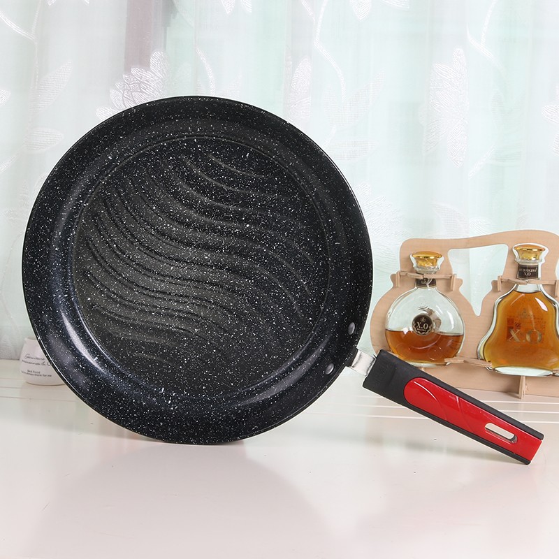 麦饭石平底锅 不粘锅  牛排煎锅 小炒锅 煎蛋锅 电磁炉通用32厘米