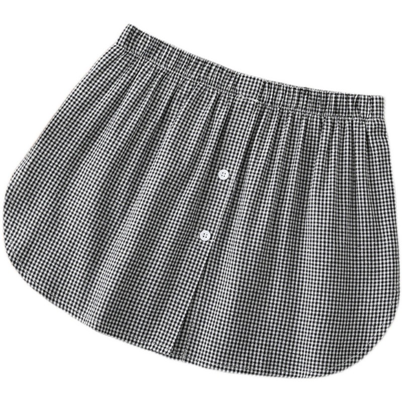 搭配卫衣女内搭打底遮胯半身裙叠穿神器屁帘遮屁股黑白格子假下摆