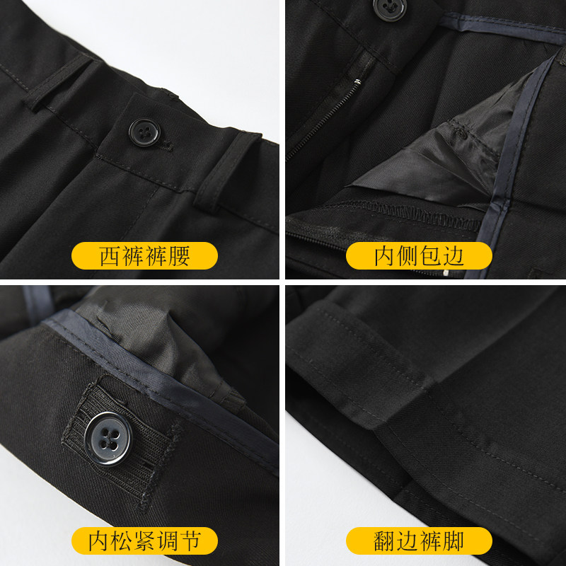儿童西装短裤男童灰色西裤夏季薄款大童中裤背带裤小学生校服裤子