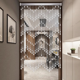 入户门装饰大门对卧室门化解门帘串珠水晶帘厕所流苏镜子对着门