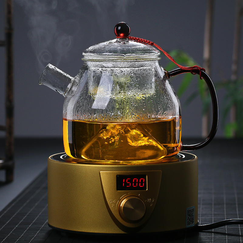 蒸茶壶煮茶器两用玻璃煮茶壶玻璃茶具套装烧水单家用电陶炉烧水壶