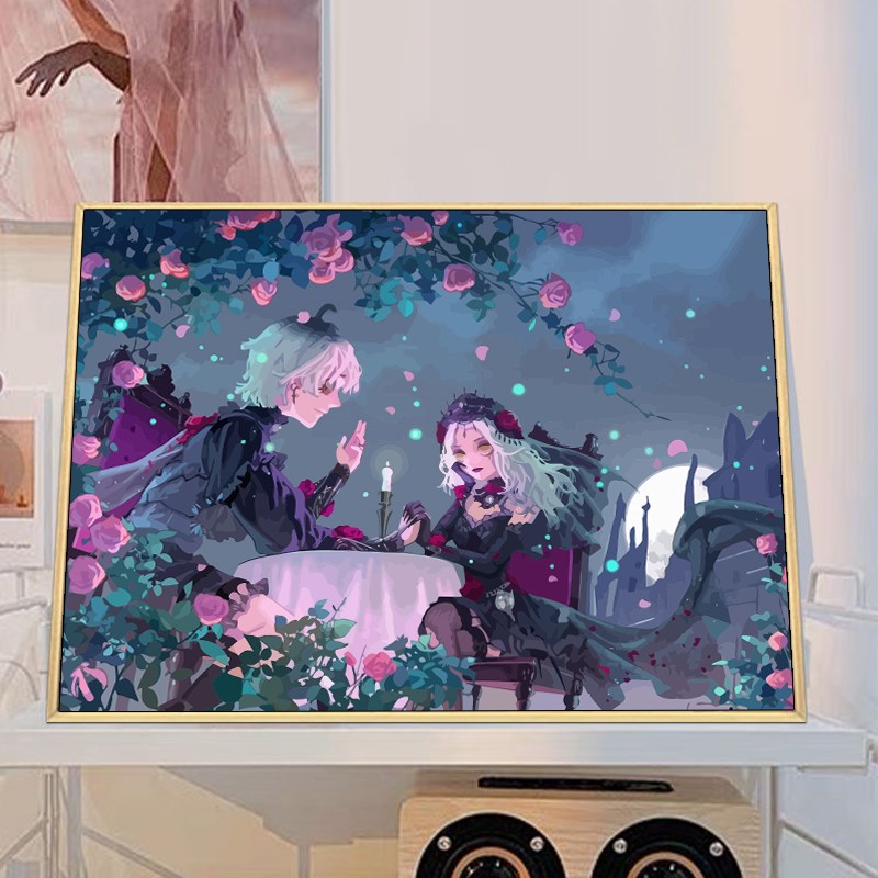 第五人格卡通周边数字油画diy油彩画手绘填充手工填色动漫装饰画