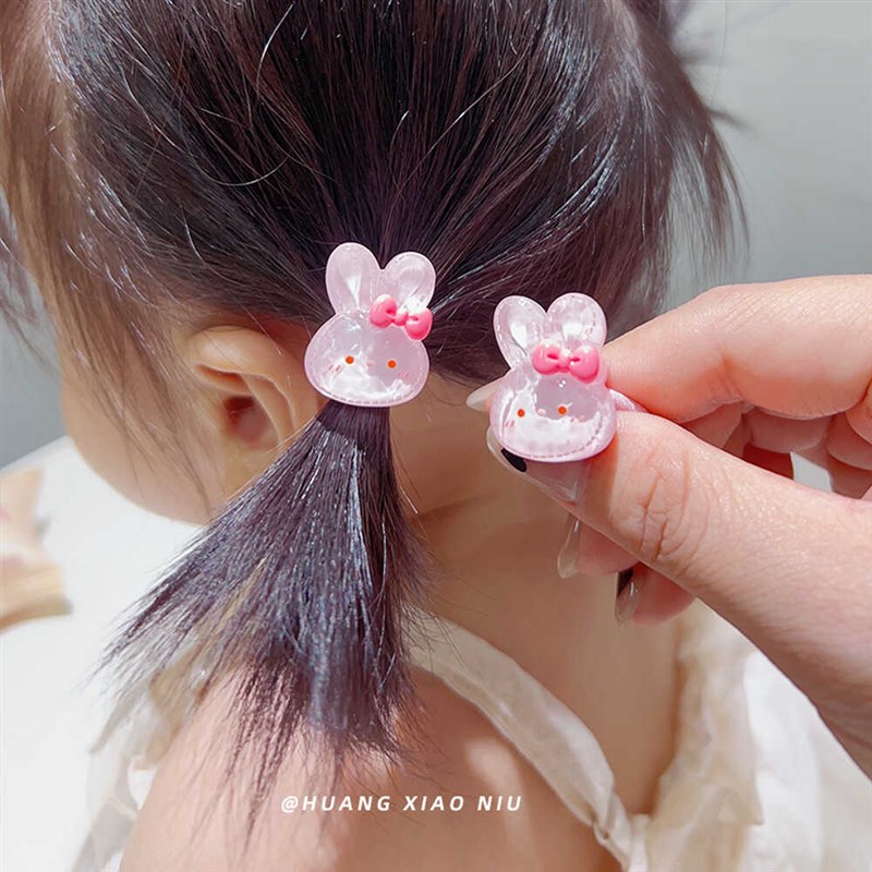 黄小妞 清爽果冻发饰儿童小号发绳宝宝高弹力橡皮筋皮套对扎发圈