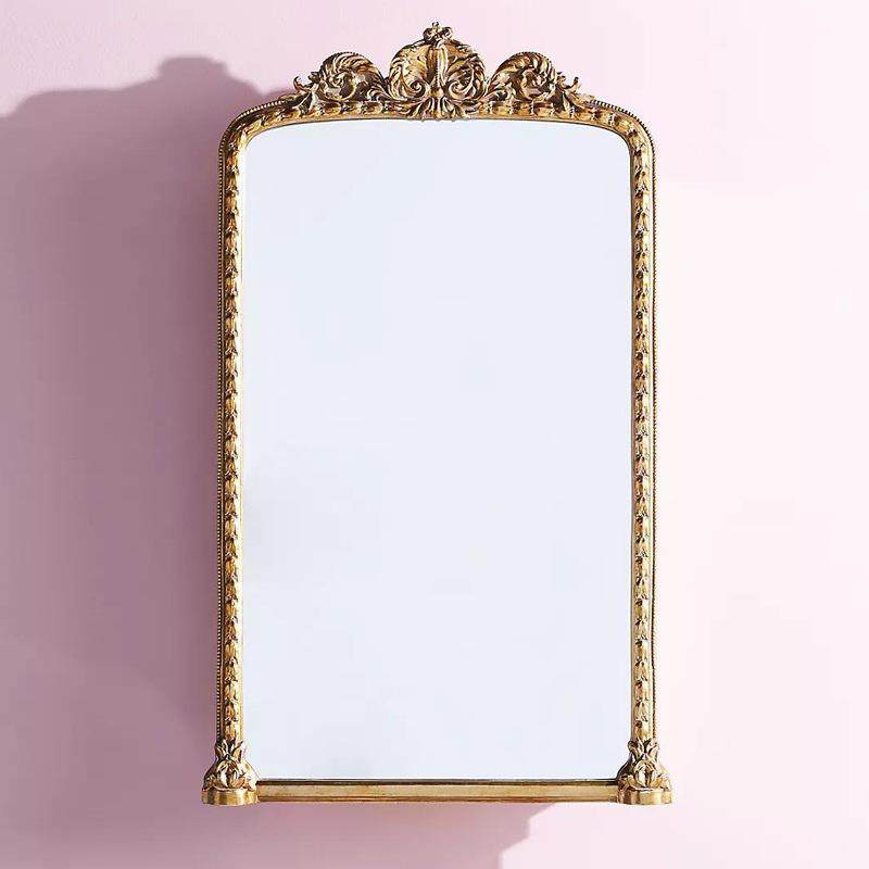 欧式镜子全身镜衣帽间穿衣镜复古雕花落地镜家用置地大试衣镜