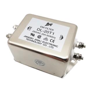 坚力电源滤波器DL 20T120A电磁抗干扰降噪音单相交流EMI滤波器