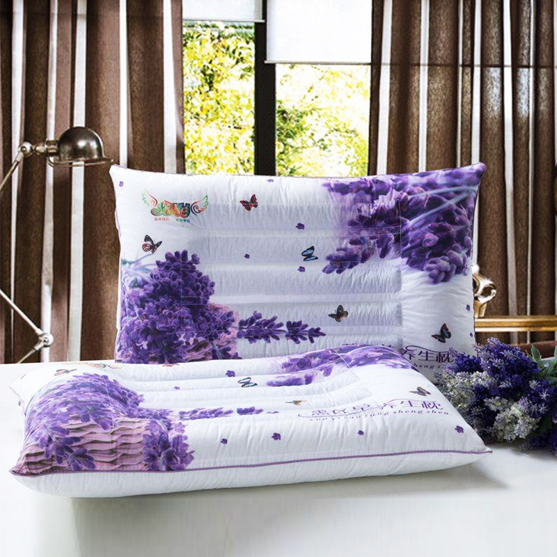 枕头护颈枕3D炫彩养生枕芯单双人单只薰衣草决明子低枕夏成人一对