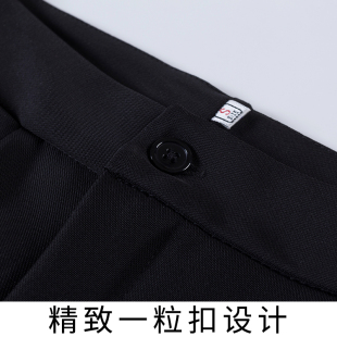 女士西装裤黑色正装裤工装显瘦OL职业装宽松直筒裤春秋长裤子女裤