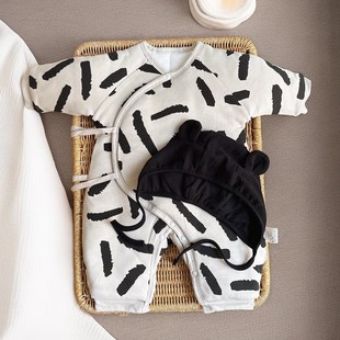 新生儿0一3月婴儿外套冬装0-6月初生宝宝衣服a类纯棉保暖棉服59码