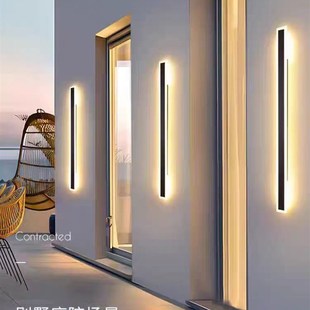 户外长条壁灯 别墅客厅围墙大门 极简室外长条灯 庭院柱子外墙灯