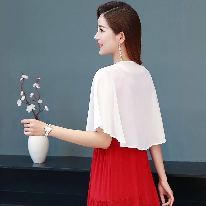 雪纺防晒小披肩夏季配裙子薄款旗袍斗篷外搭短款复古披风开衫,居家日用,保暖披肩,淘宝优惠券,粉丝福利购,淘宝优惠卷