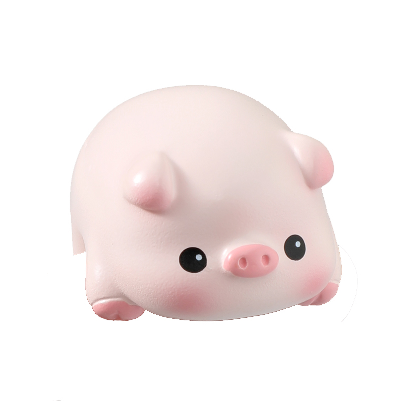 汽车屏幕内装饰车载可爱摆件办公电脑显示器迷你小猪狗鸭猫熊宠物