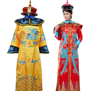 古代清朝官服一品大臣王爷太监侍卫兵服皇后皇帝龙袍男女演出服装