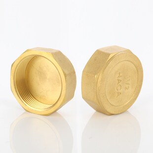 铜外丝堵头1.2寸1.5寸2寸堵帽DN32内丝闷头丝堵DN40水管DN50管帽