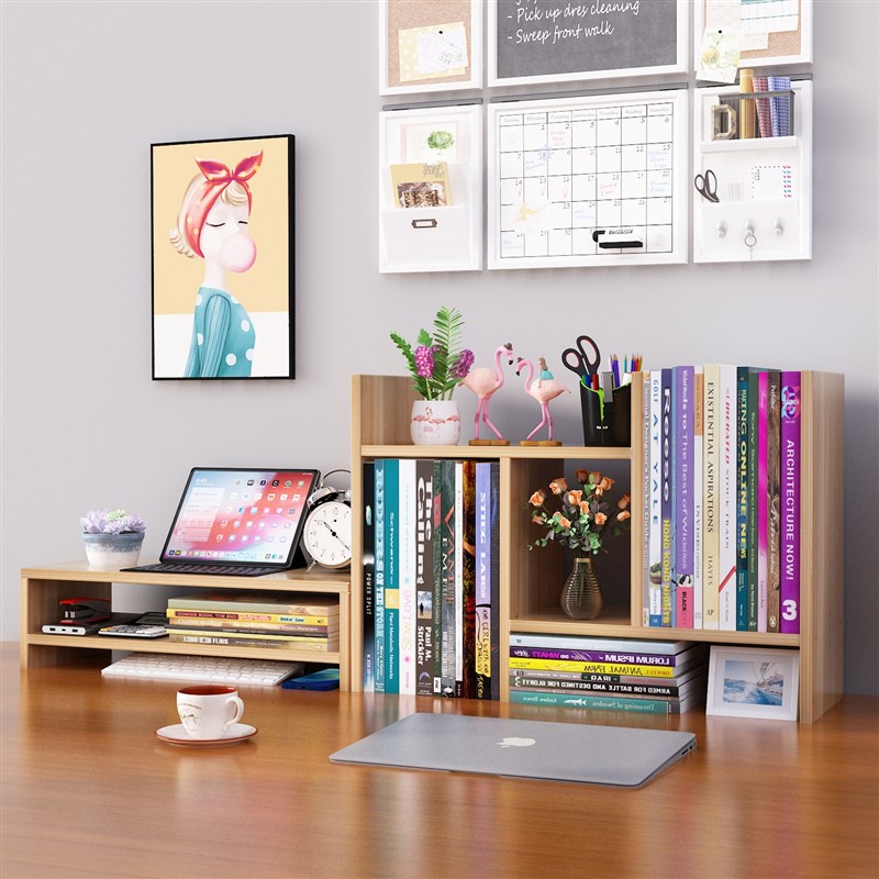 书架书桌面多层简易置物架简约组合整理架桌上儿童学生用宿舍书柜