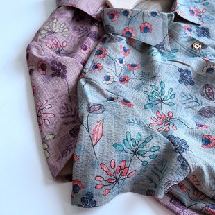 妈妈装2023夏装新款洋气真丝衬衫50岁60中老年人女装短袖T恤上衣