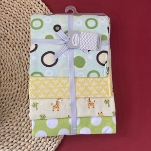 美单 婴幼儿纯棉全棉小包巾推车小盖毯宝宝薄款小包毯子 小床单75