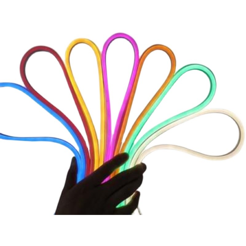 LED柔性灯带户外防水霓虹灯带单色七彩RGB广告招牌造型软灯带贴片